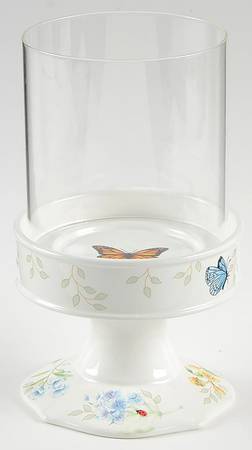 Butterfly Meadow Pillar Candleholder & Glass Shade