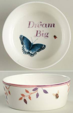 Butterfly Meadow Sentiment Bowl by Lenox