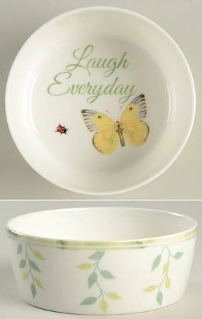 Butterfly Meadow Sentiment Bowl by Lenox