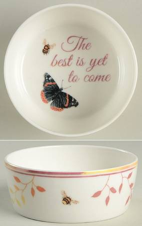 Butterfly Meadow Sentiment Bowl