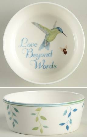 Butterfly Meadow Sentiment Bowl