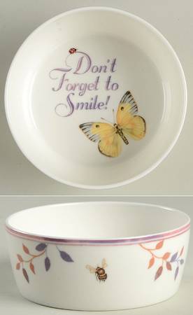 Butterfly Meadow Sentiment Bowl