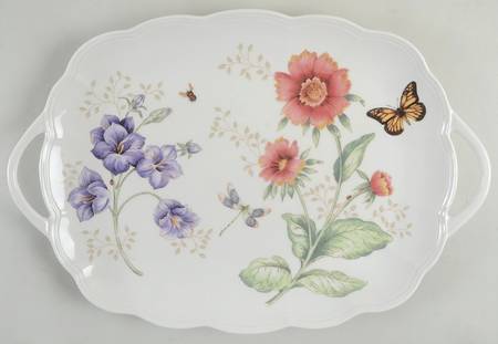 Butterfly Meadow 19" Rectangular Handled Serving Platter
