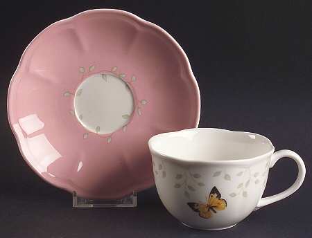 Butterfly Meadow Flat Demitasse Cup & Saucer Set