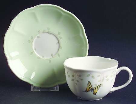 Butterfly Meadow Flat Demitasse Cup & Saucer Set