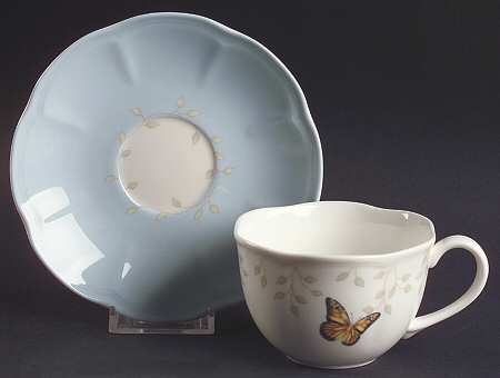 Butterfly Meadow Flat Demitasse Cup & Saucer Set