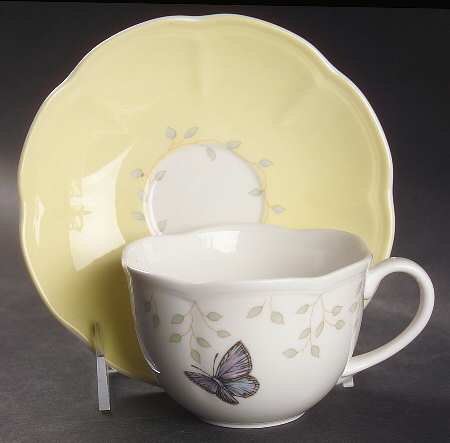 Butterfly Meadow Flat Demitasse Cup & Saucer Set