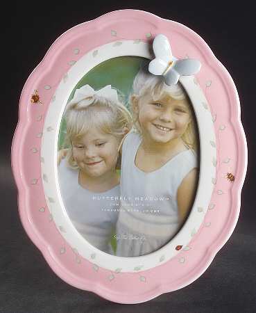 Butterfly Meadow Oval Frame-Holds 5" X 7" by Lenox
