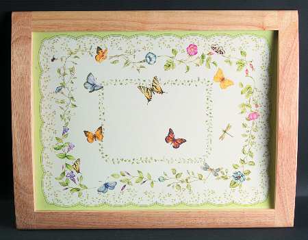 Butterfly Meadow Rectangular Wood Tray by Lenox