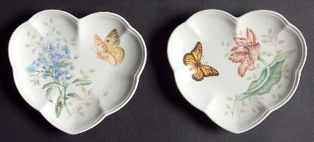 Butterfly Meadow Heart Party Plate - Set of 2