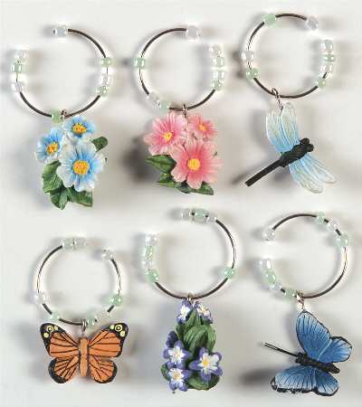 Butterfly Meadow Wine Markers (Box Set of 6)