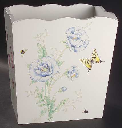 Butterfly Meadow Waste Basket Wood