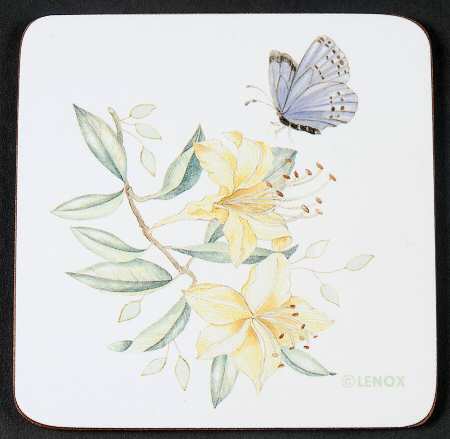 Butterfly Meadow Square Corkback Coaster