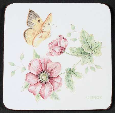Butterfly Meadow Square Corkback Coaster