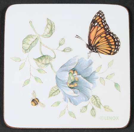 Butterfly Meadow Square Corkback Coaster