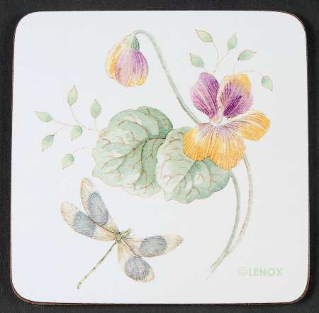 Butterfly Meadow Square Corkback Coaster