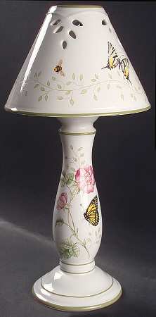 Butterfly Meadow Candlestick Lamp & Shade