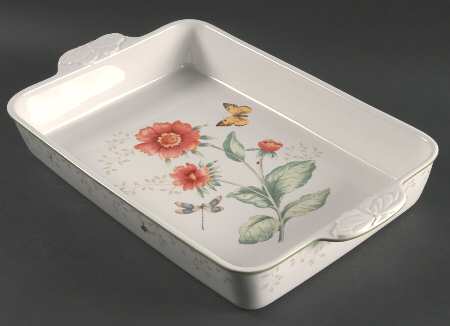 Butterfly Meadow 15" Rectangular Baker