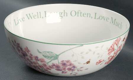 Butterfly Meadow Sentiment Bowl by Lenox