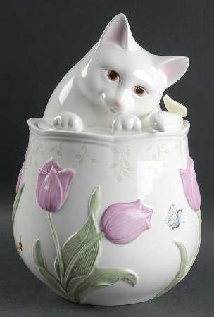 Butterfly Meadow Figural Cookie Jar & Lid by Lenox
