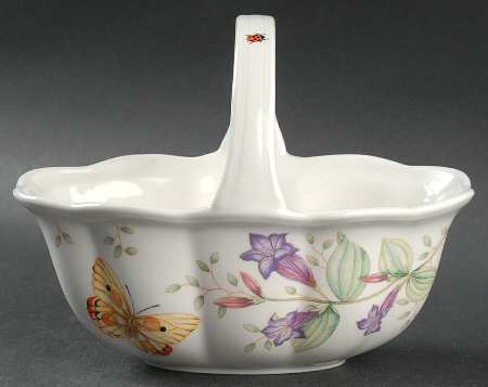 Butterfly Meadow 7" Handled Basket by Lenox