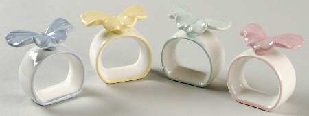 Butterfly Meadow Figural Napkin Ring - Set of 4 Motifs