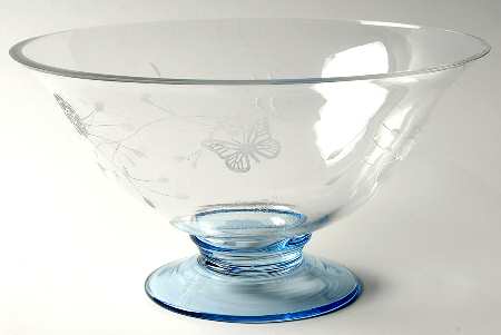 Butterfly Meadow 9" Footed Glassware Bowl