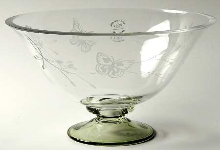 Butterfly Meadow 8" Footed Glassware Bowl