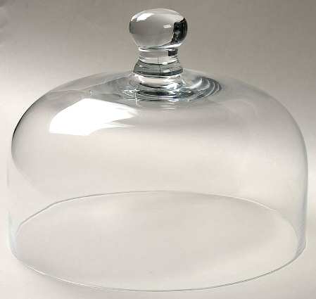 Butterfly Meadow Glass Dome for 9" Diameter Pedestal Cake Stand