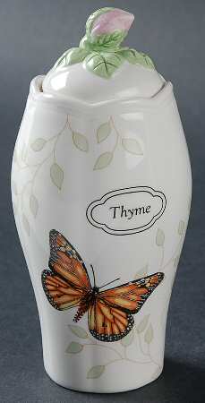 Butterfly Meadow Thyme Spice Jar & Lid