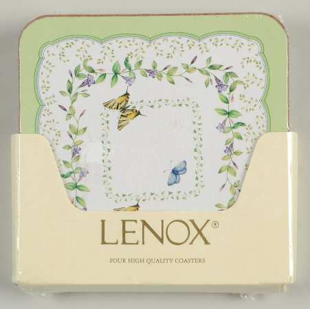Butterfly Meadow Square Corkback Coaster - Set of 4 Motifs