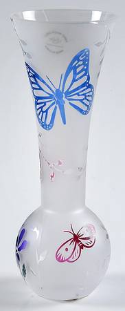 Butterfly Meadow 8" Glassware Vase