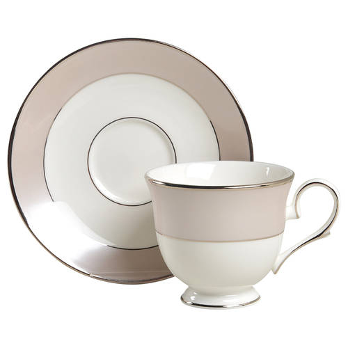 Federal Platinum Frost Footed Cup & Saucer Set