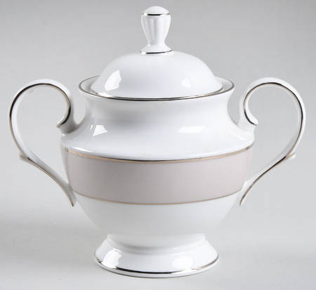Federal Platinum Frost Sugar Bowl & Lid