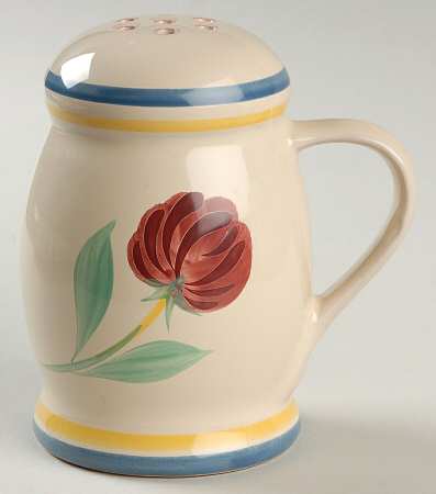 Poppies On Blue Terra Cotta Cheese Shaker