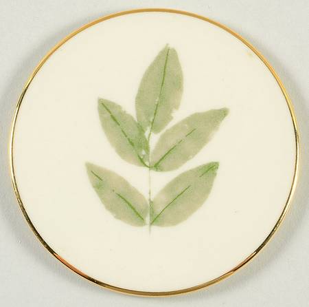 Burnished Leaves Collection Cork Back Round Coaster