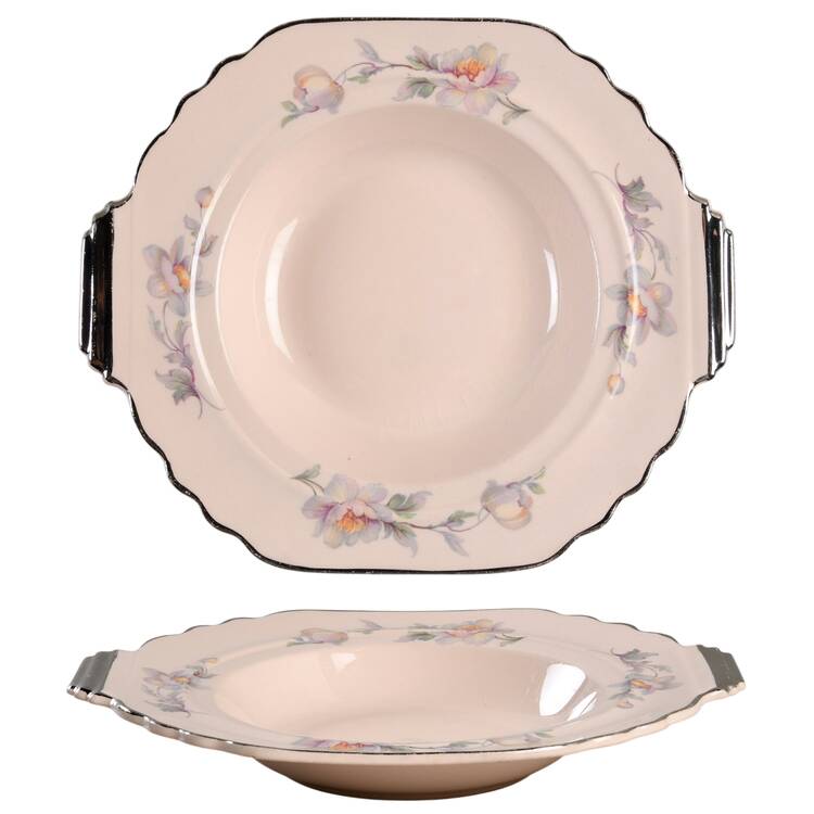 Silver Moon Peach Large Rim Soup Bowl