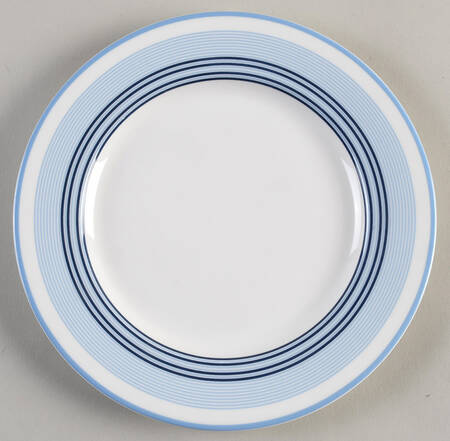 Shirting Stripe Blue Salad Plate