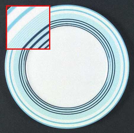 Shirting Stripe Blue Dinner Plate