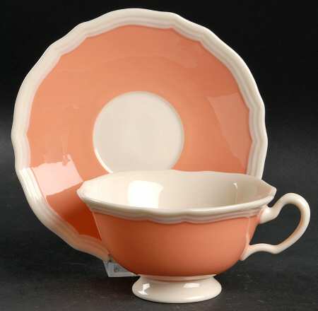 Sheffield Coral Footed Cup & Saucer Set