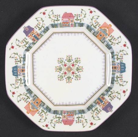 Lenox Village Giftware Octagonal Dessert Plate