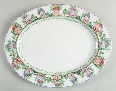 Lenox Village Giftware 15" Oval Serving Platter
