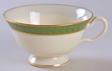 Fontaine Green (Embossed Green Band) Footed Cup