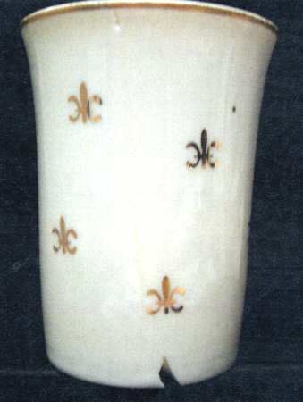 Fleur De Lis (Smooth) China Bathroom Tumbler