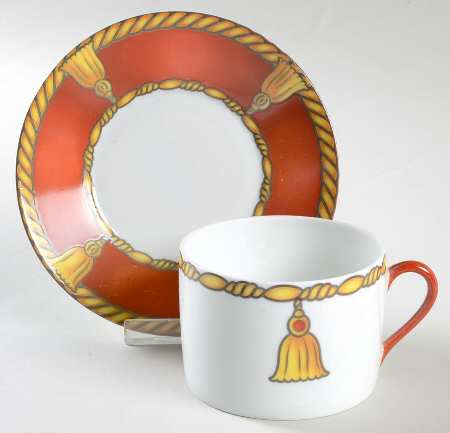 Ali Baba Rust Flat Cup & Saucer Set