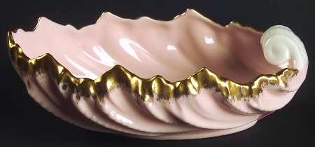 Shell Bowl Coll Pink and White (Gold Trim) by Lenox