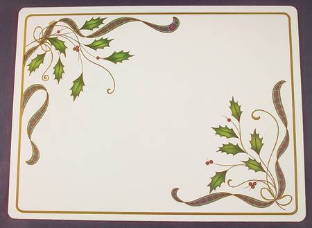 Holiday Nouveau Gold (Set of 2) Corkboard Placemat