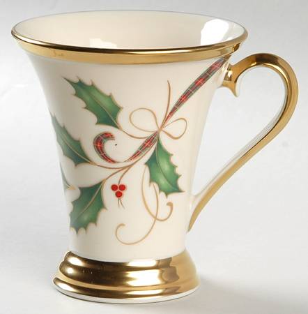 Holiday Nouveau Gold Accent Mug