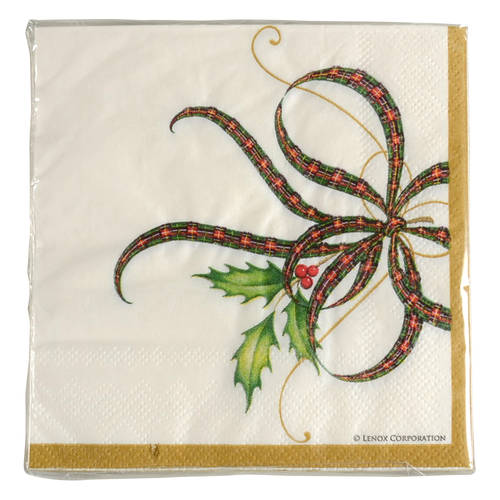 Holiday Nouveau Gold Package of Paper Beverage Napkins