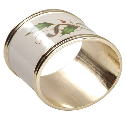 Holiday Nouveau Gold Metal Napkin Ring